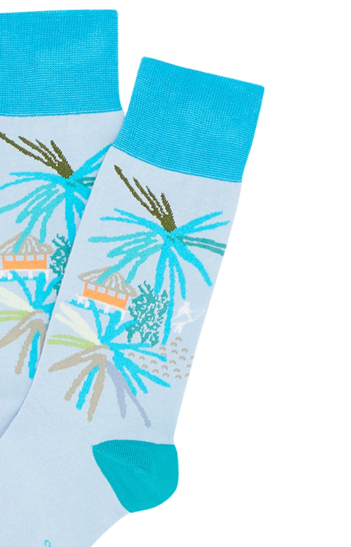 Chaussettes tropical Bleu 2