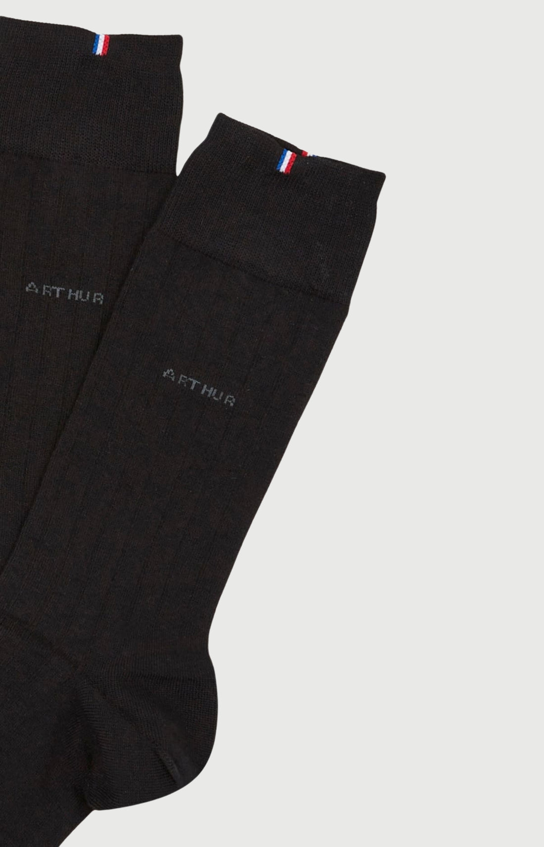 Pack 2 chaussettes unies Homme Bambou Noir 2
