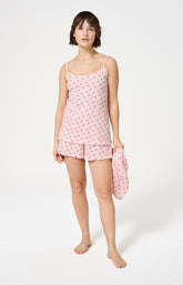 Pyjama Femme Kiss Bretelles fines Imprimé bisous rouge à lèvre 4