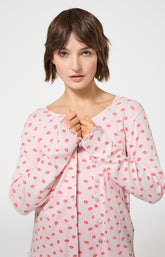 Pyjama Femme Kiss Imprimé bisous rouge à lèvre 5