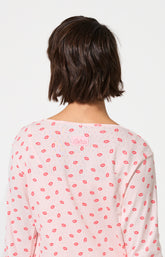 Pyjama Femme Kiss Imprimé bisous rouge à lèvre 8