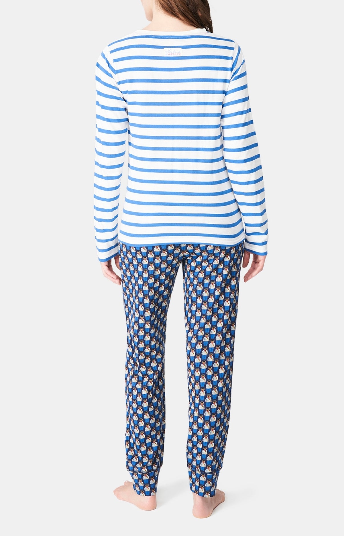 Pyjama long Femme Teddy In Paris Marine 5