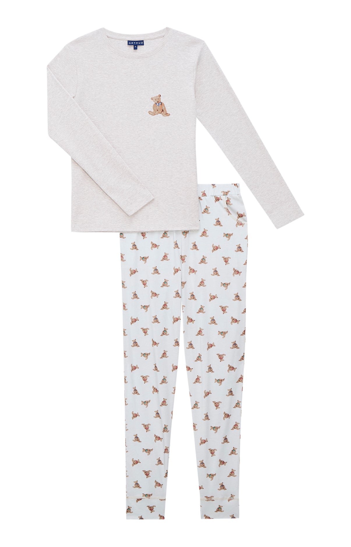 Pyjamas Femme Old Teddy IVOIRE 3