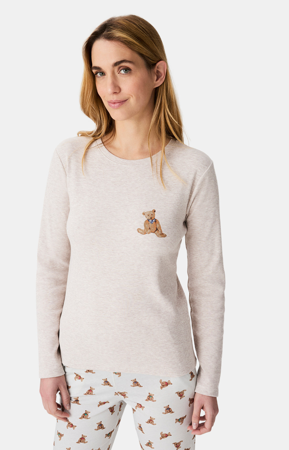 Pyjamas Femme Old Teddy IVOIRE 2