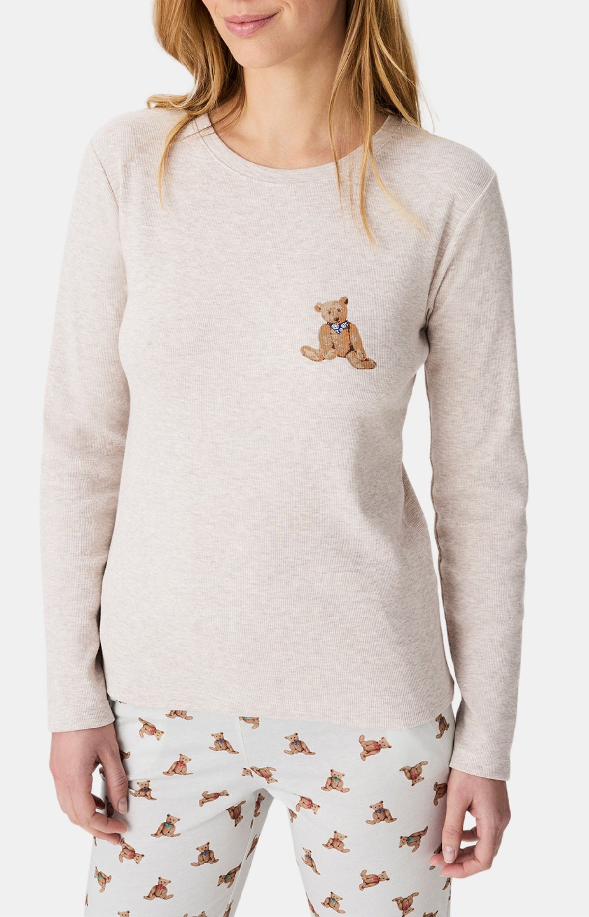 Pyjamas Femme Old Teddy IVOIRE 2