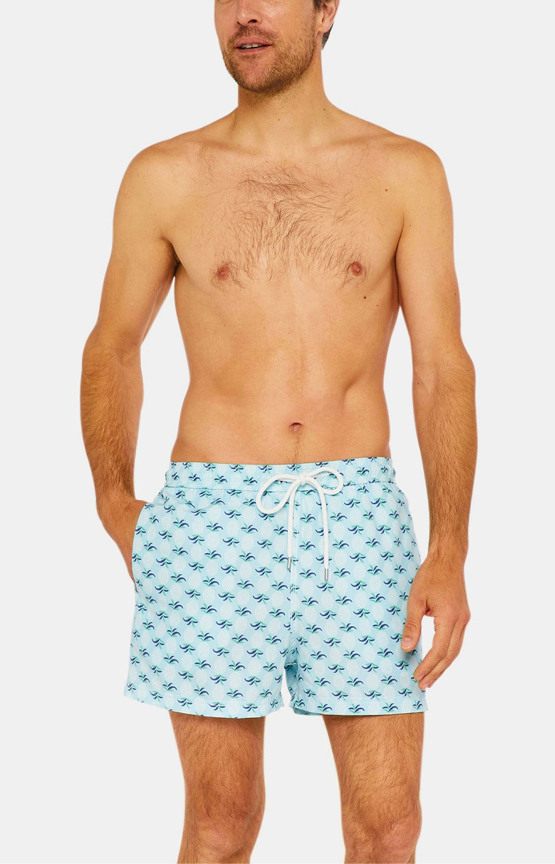 Short de bain Homme Ananas Bleu 1