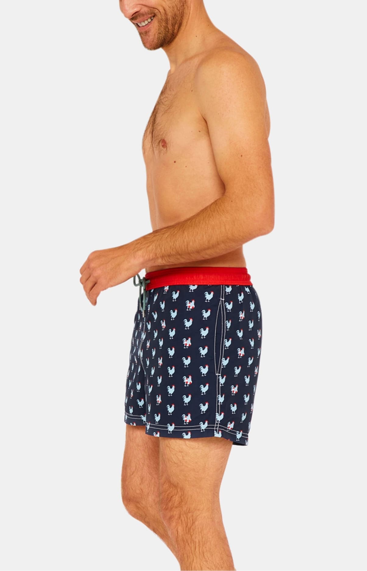 Short de bain Homme motif coq Marine 4