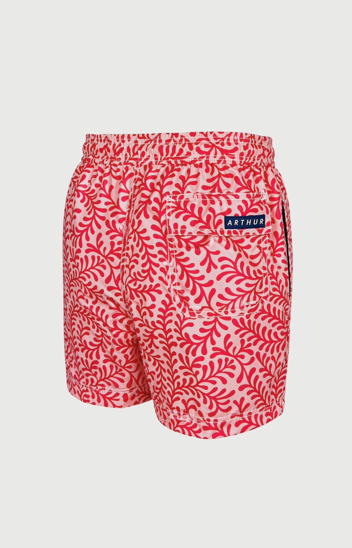 Short de bain homme Leaf Imprimé feuilles blanches 5