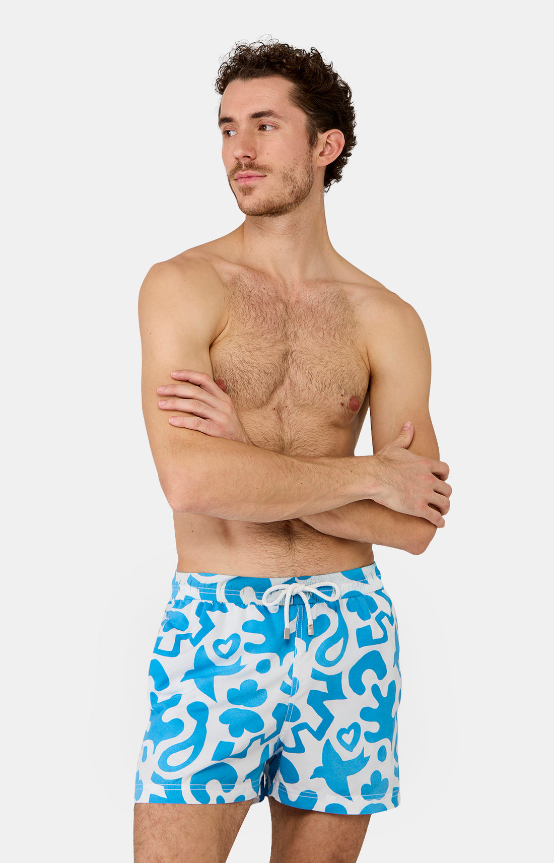 Short de bain Homme Matis Bleu et Blanc 7