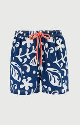 Short de bain homme Matthias Imprimé feuilles de plamier blanches 3