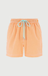 Short de bain homme Benjamin Imprimé rayures oranges et blanches 3
