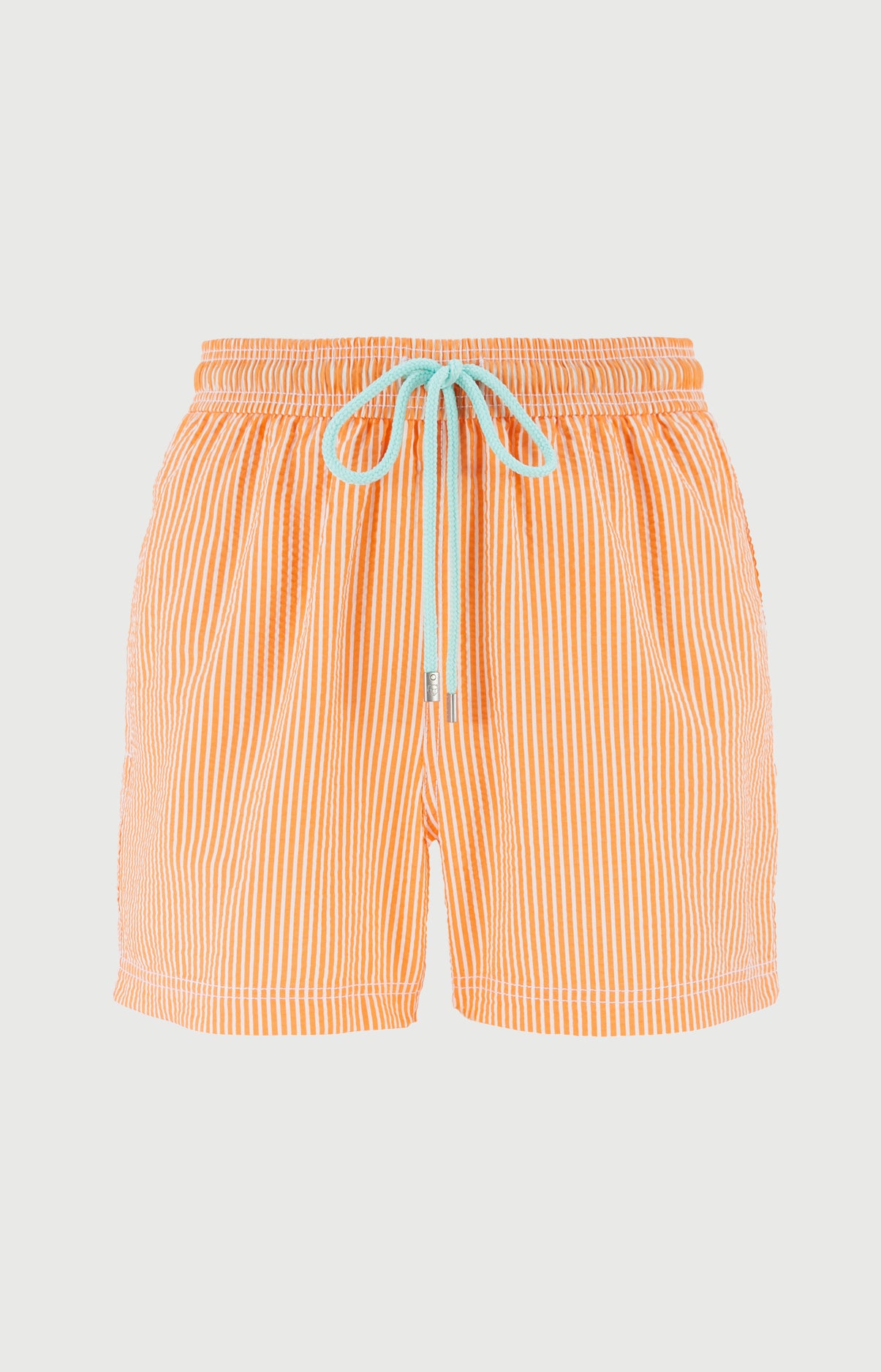 Short de bain homme Benjamin Imprimé rayures oranges et blanches 3