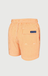 Short de bain homme Benjamin Imprimé rayures oranges et blanches 5