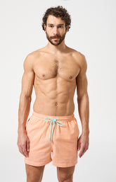 Short de bain homme Benjamin Imprimé rayures oranges et blanches 1