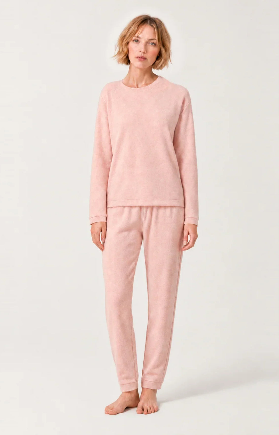 Pyjama en coton molletonné - Magnolia