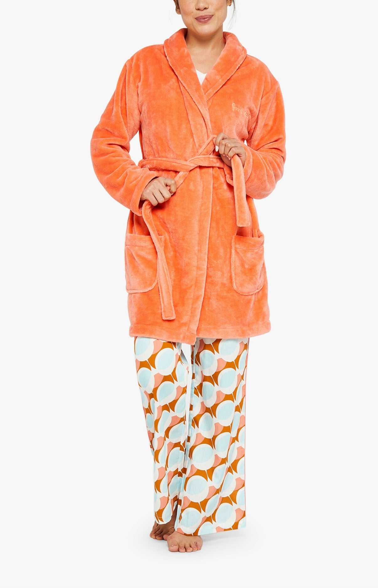 Robe de Chambre Femme polaire Orange 12