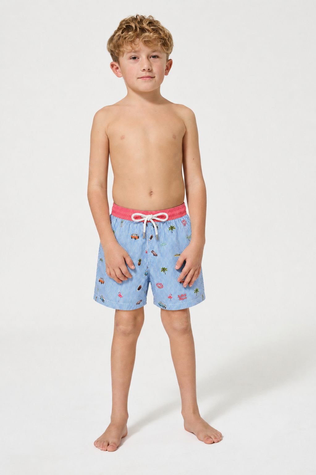 Short de bain enfant californie multicolores 1