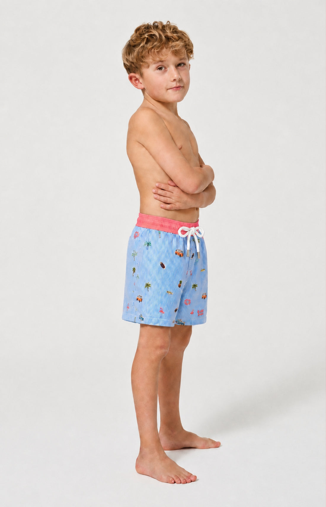 Short de bain enfant californie multicolores 2