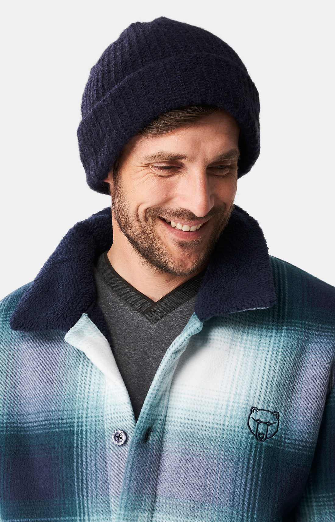 Bonnet Accessoire Alpaga Homme Marine 2