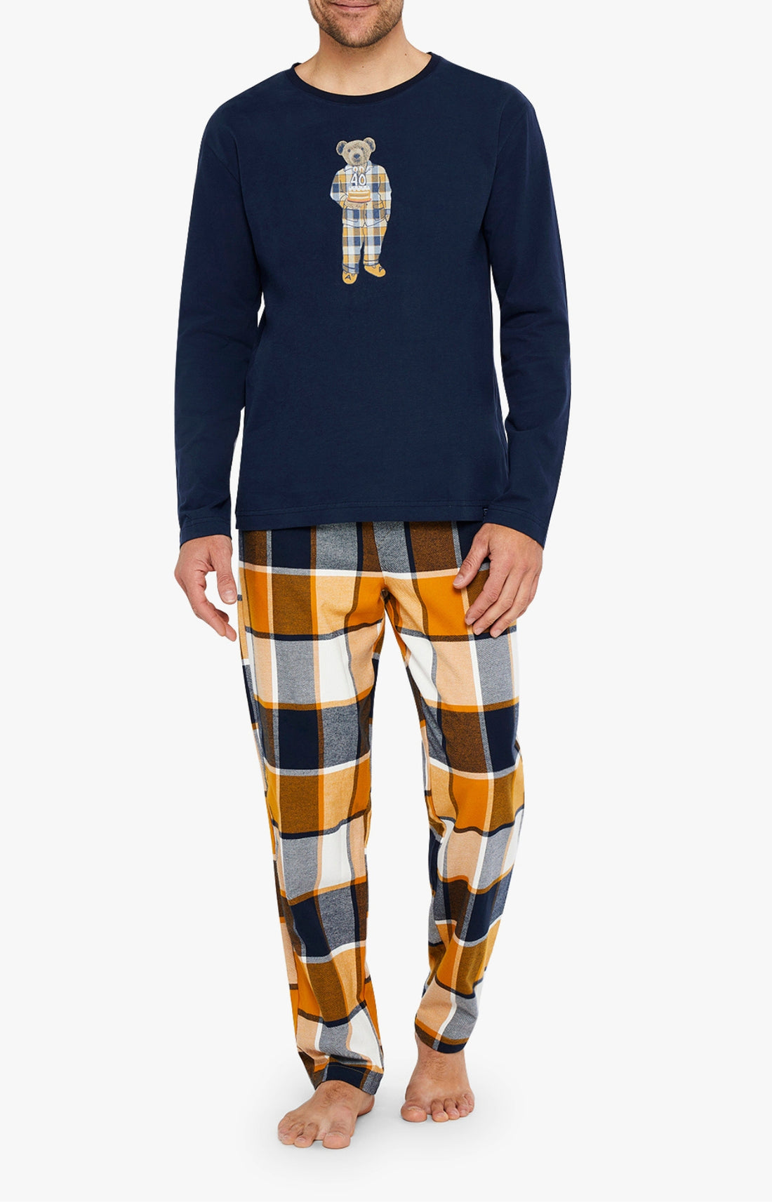 Pyjama long Homme Happy 40 Jaune 1