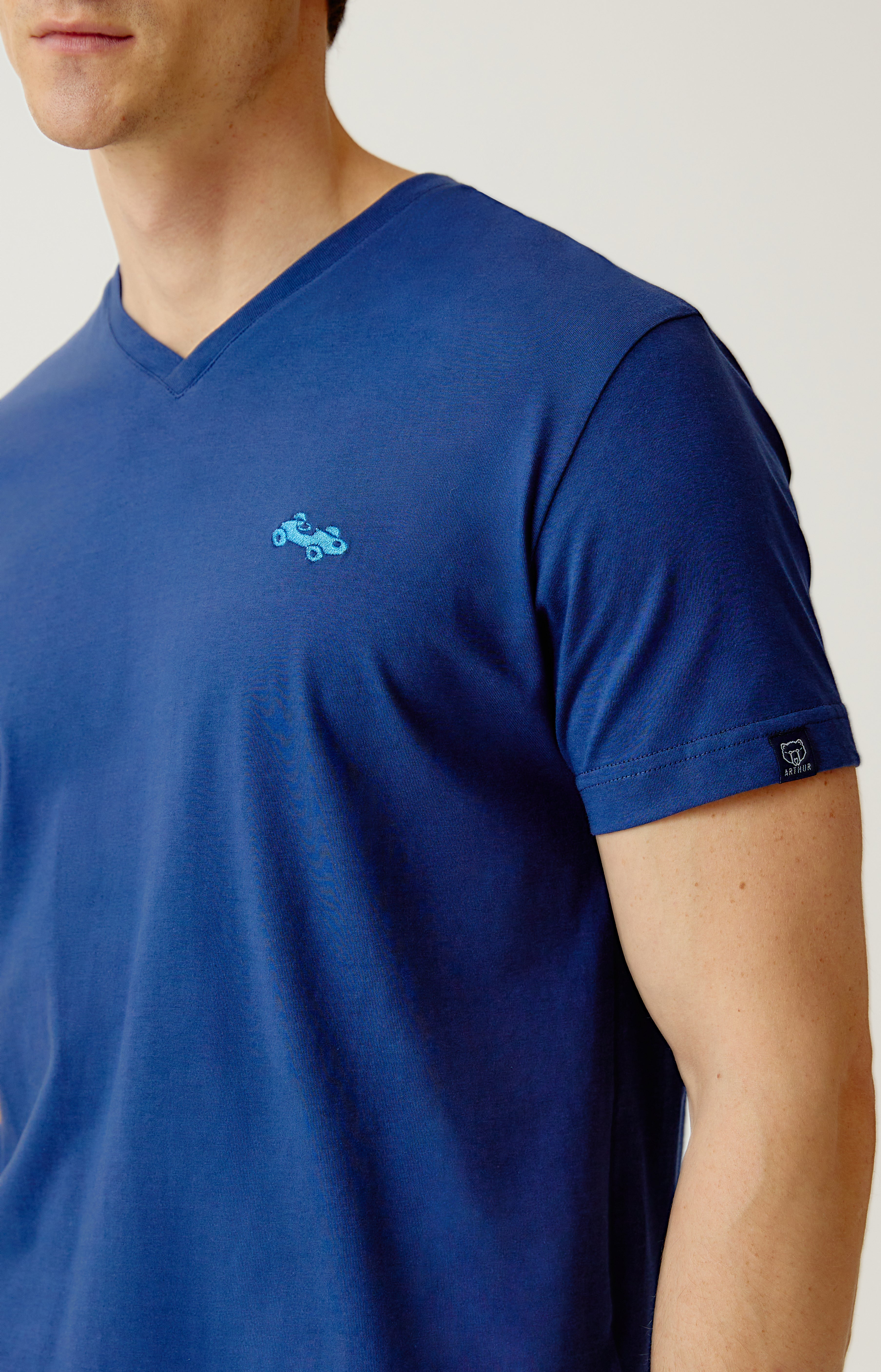 Pyjashort Homme marine et rayé 7