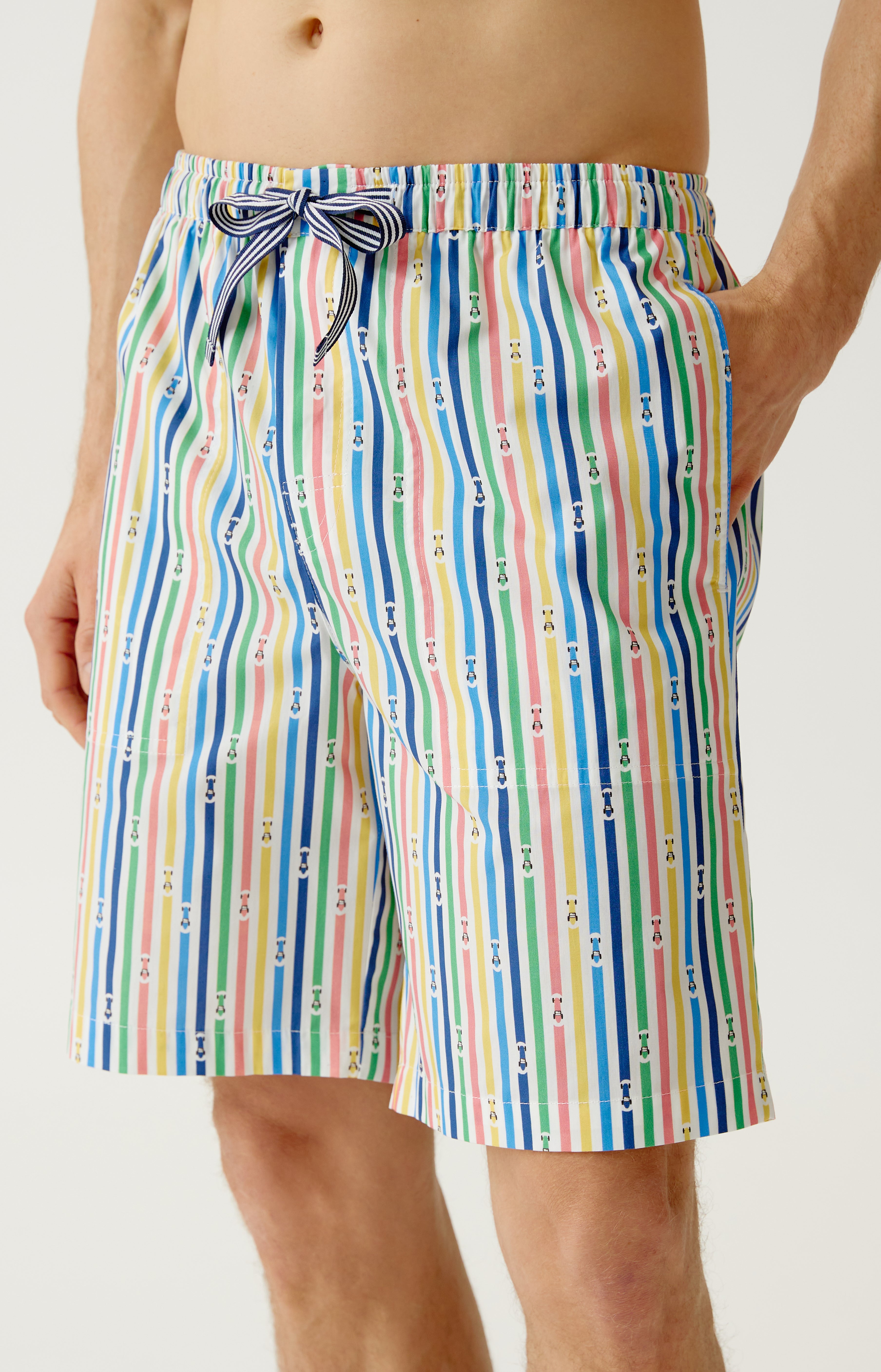 Pyjashort Homme marine et rayé 6