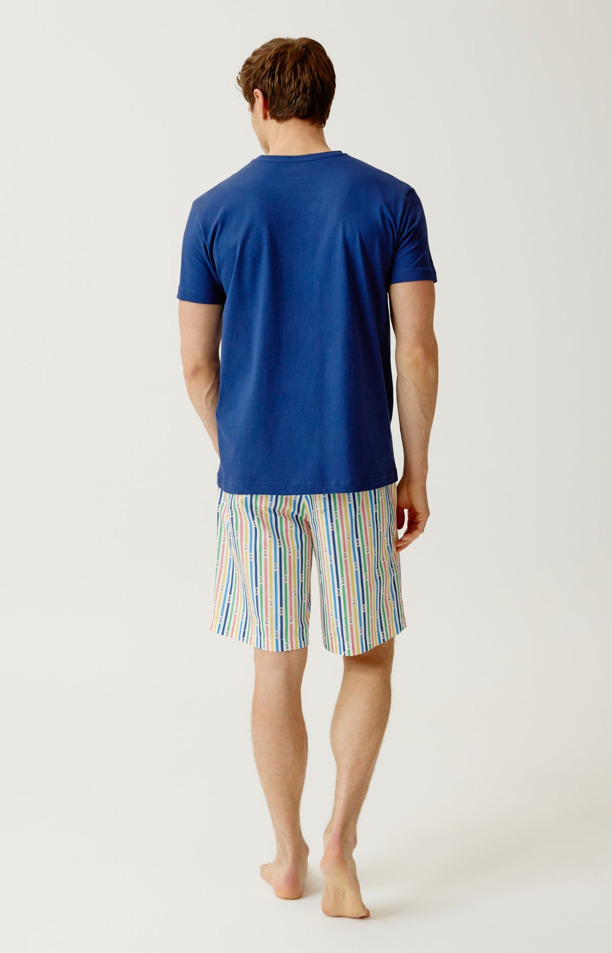Pyjashort Homme marine et rayé 7