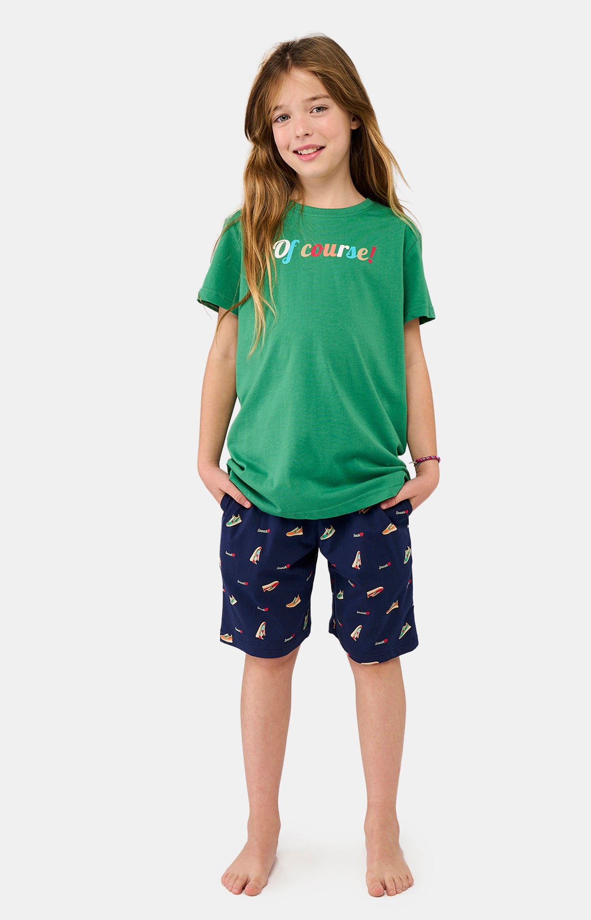 Pyjashort Enfant Sneakers Vert et Marine 5