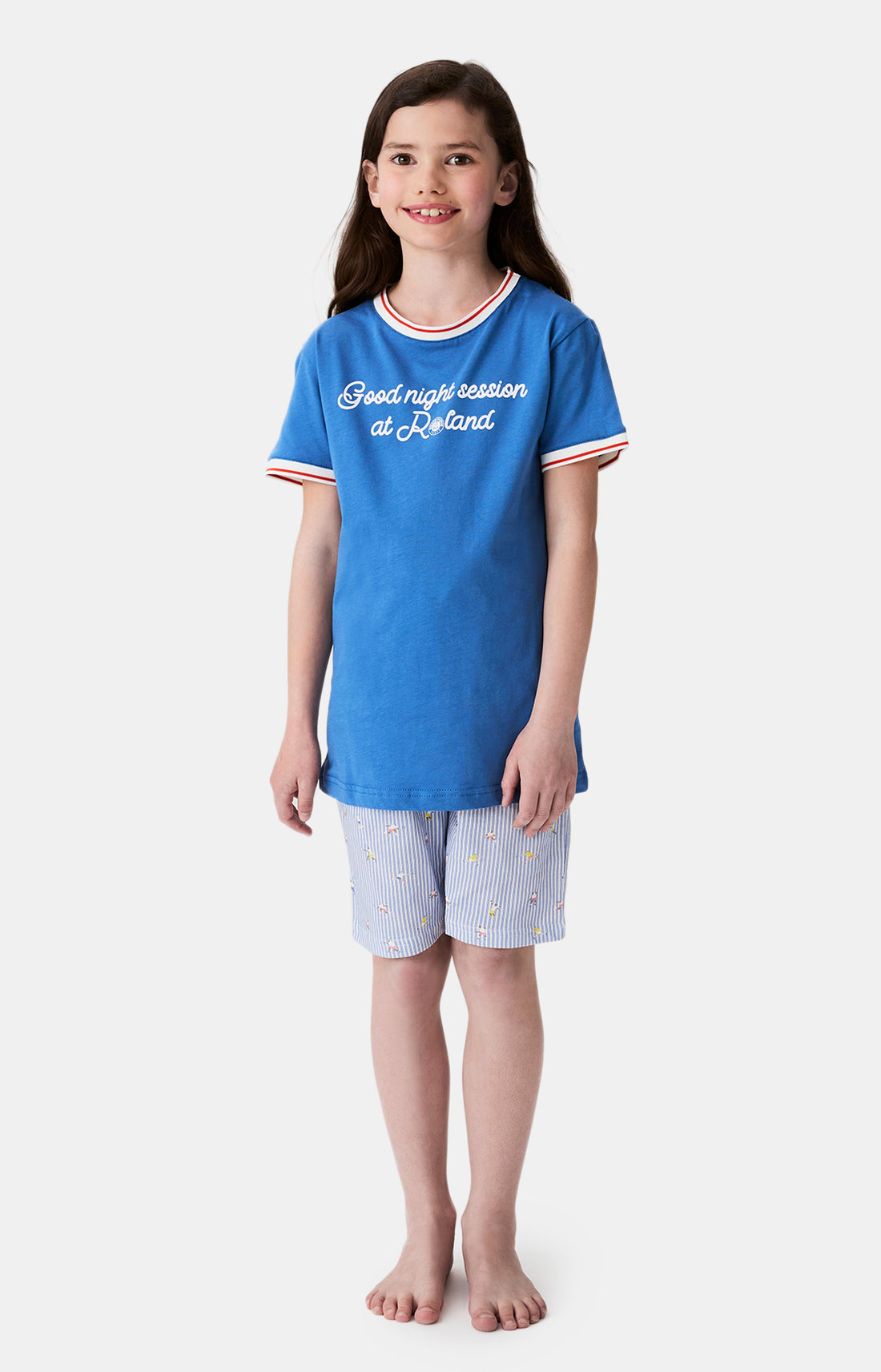 Pyjashort enfant Roland Garros tennis bleu 1