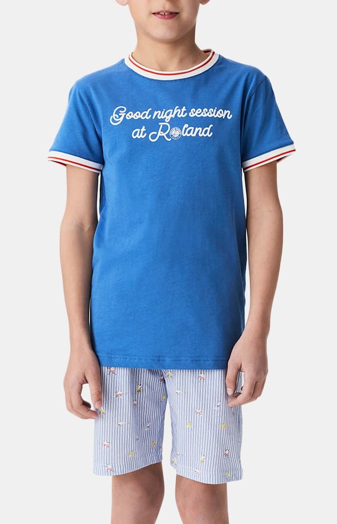 Pyjashort enfant Roland Garros tennis bleu 4