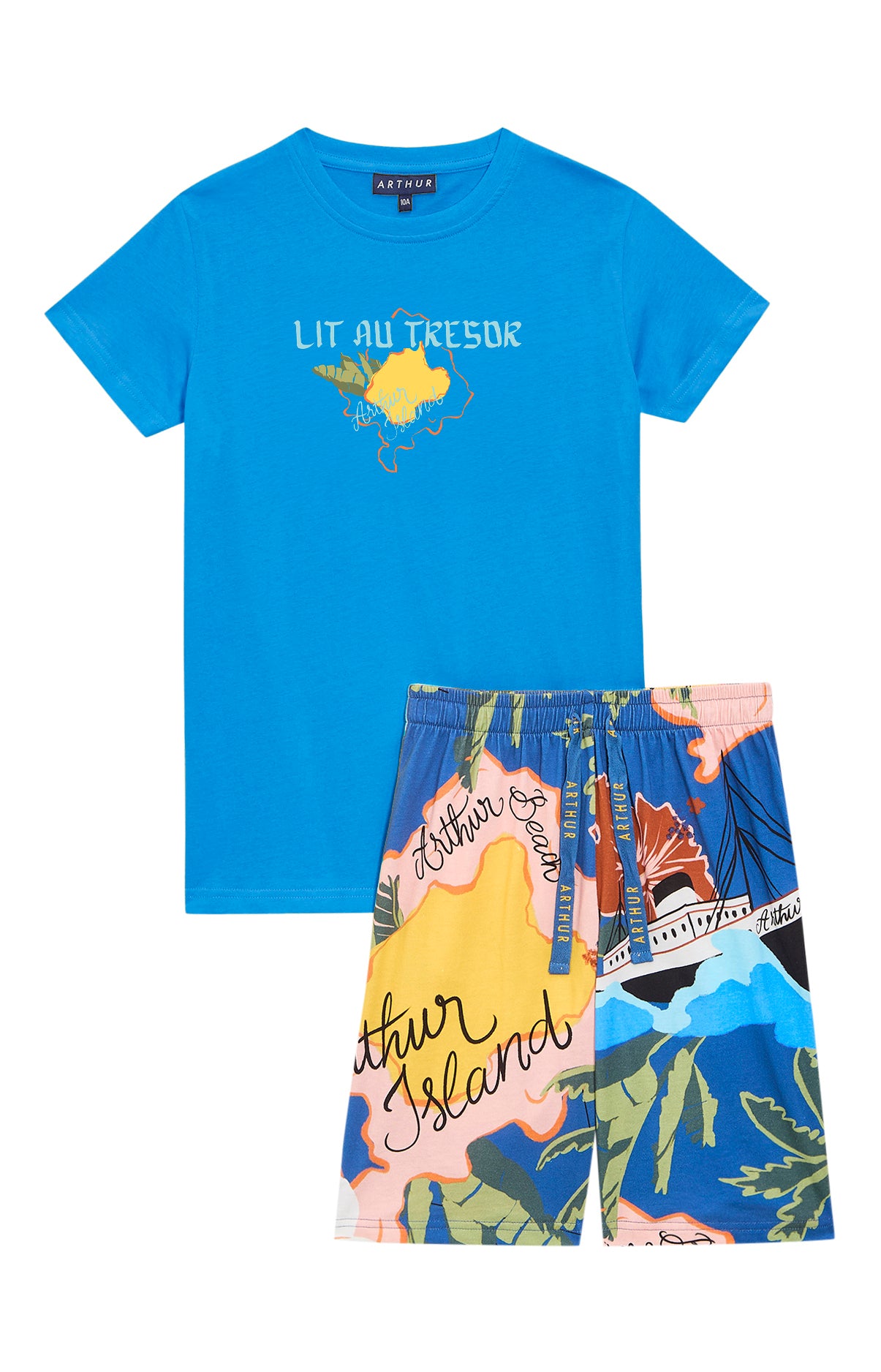 Pyjashort Enfant Arthur Island Bleu et Multicolore 3