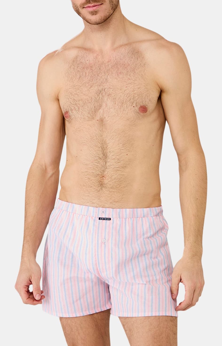 Caleçon classique - Rayure Rose doux