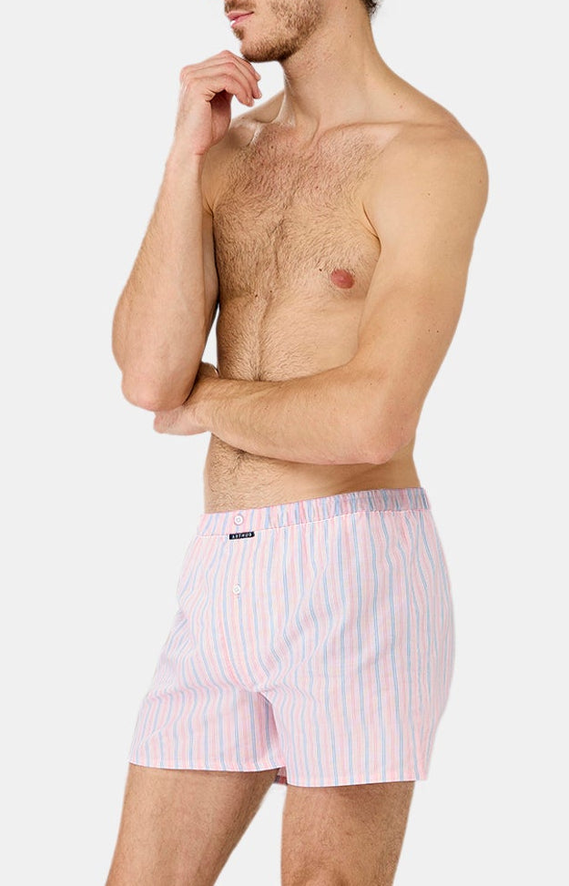 Caleçon classique Homme Rayure Rose et Bleu 13