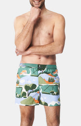 Caleçon classique Homme Campagne Vert 2