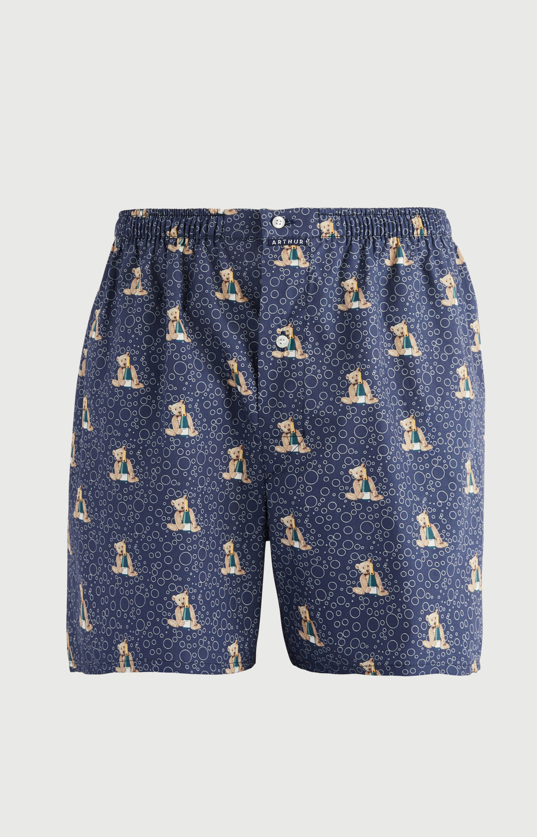 Caleçon classique homme bleu marine teddy champagne nouvel an 3