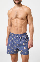 Caleçon classique homme bleu marine teddy champagne nouvel an 2