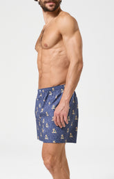 Caleçon classique homme bleu marine teddy champagne nouvel an 4