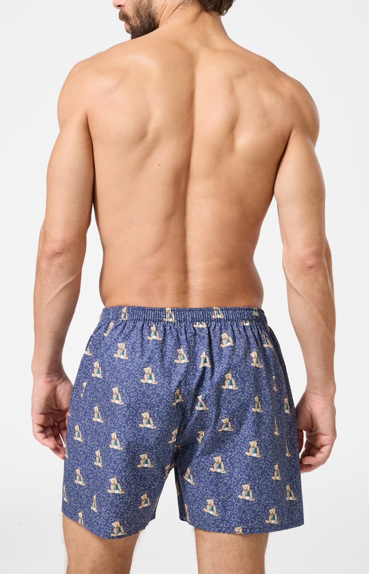 Caleçon classique homme bleu marine teddy champagne nouvel an 5