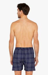 Caleçon classique en popeline de coton Homme Lewis marine 5