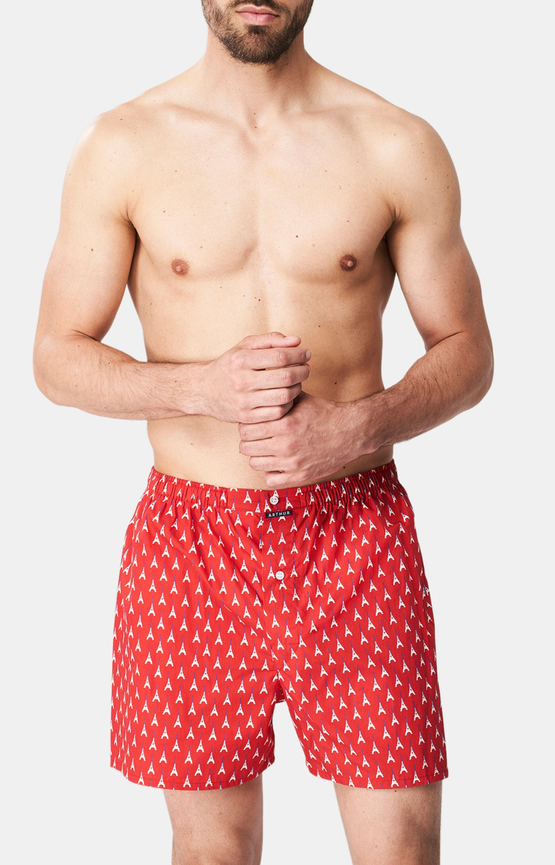 Caleçon classique Homme Tour Eiffel Rouge 1