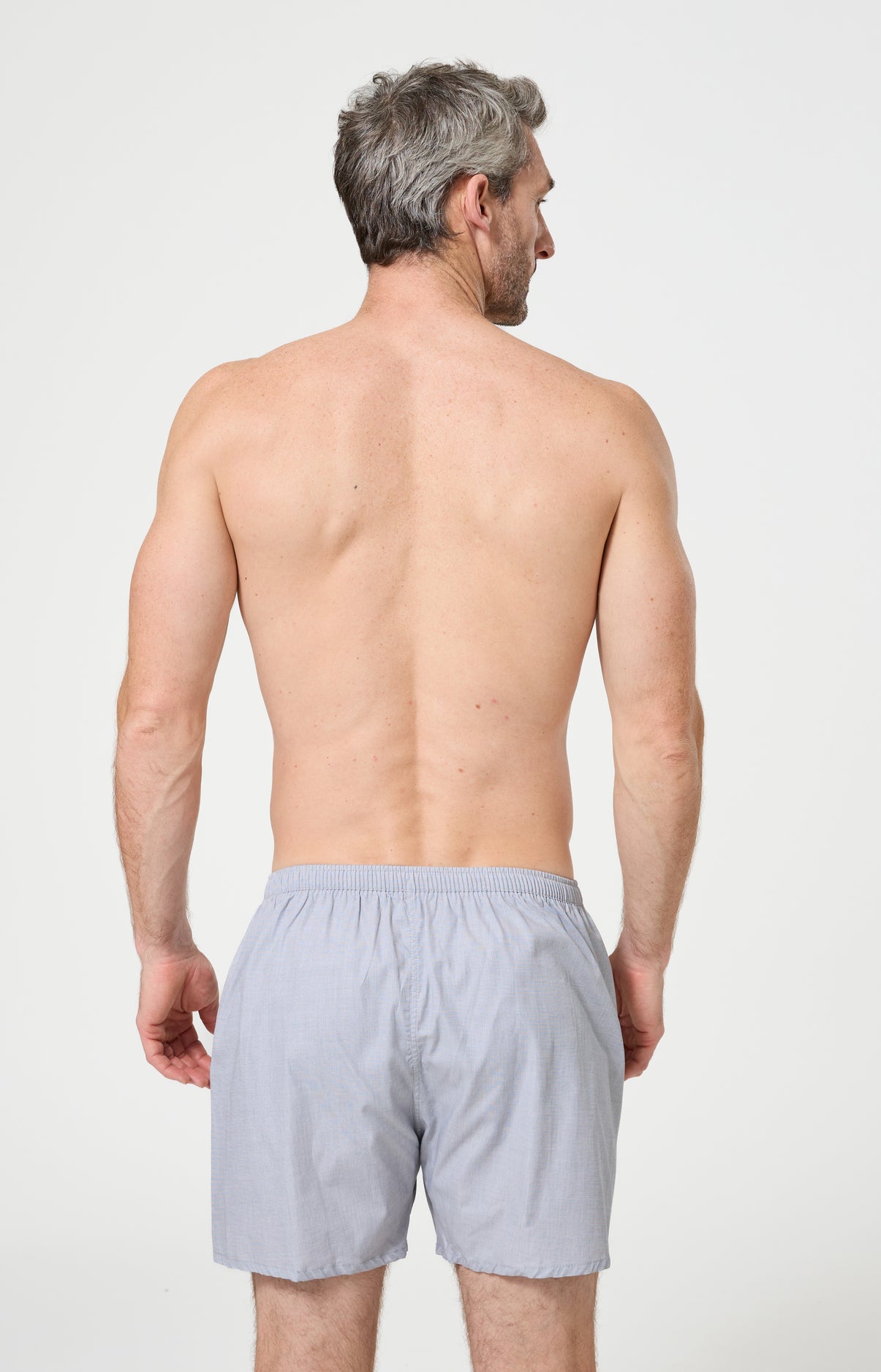 Caleçon classique homme uni gris clair 5