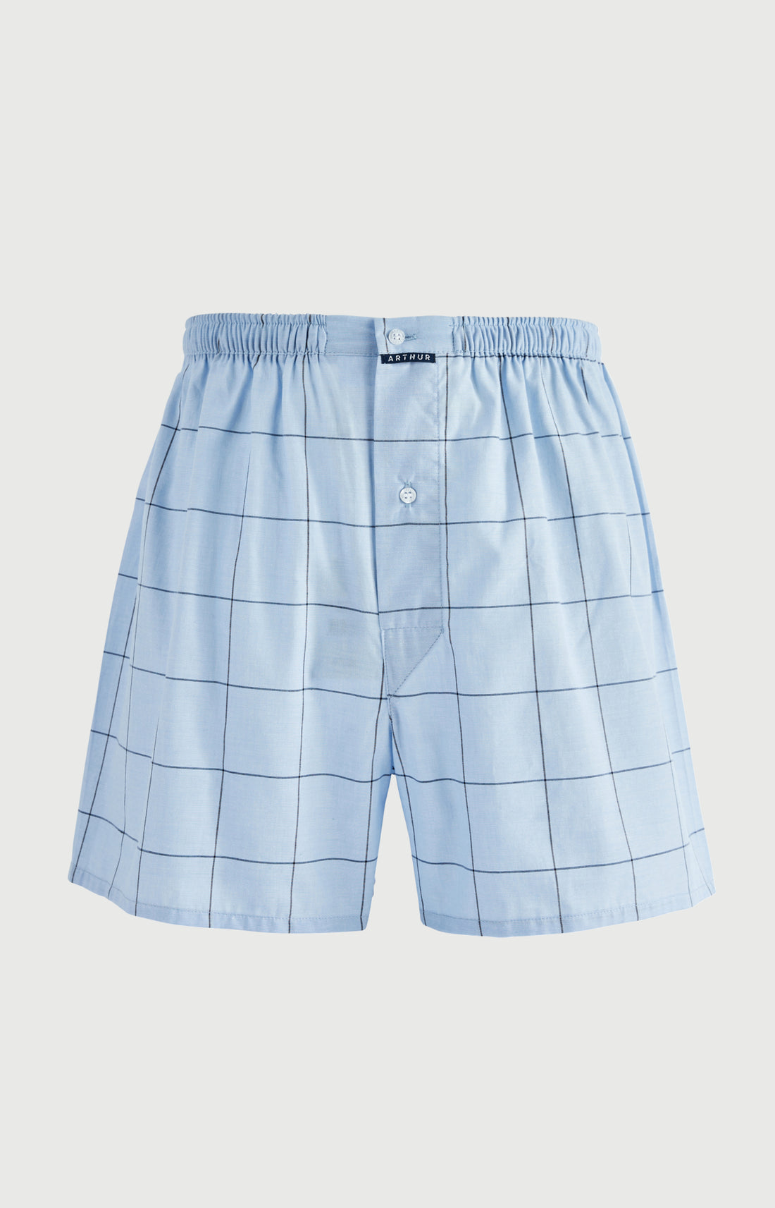 Caleçon classique homme bleu clair carreaux 3