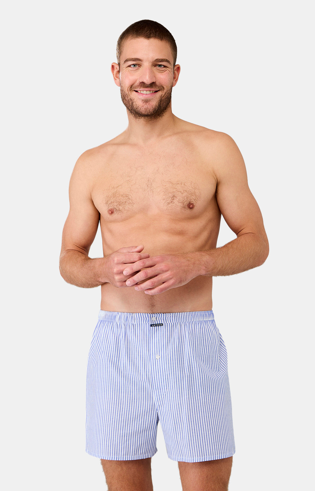 Caleçon classique Homme Rayure Marine et Bleu 5