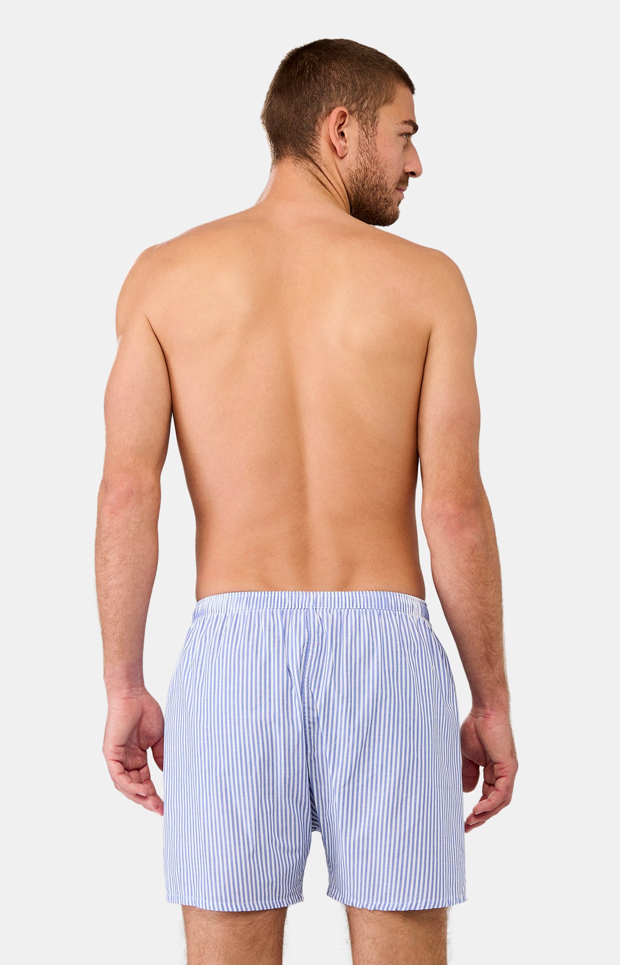 Caleçon classique Homme Rayure Marine et Bleu 9