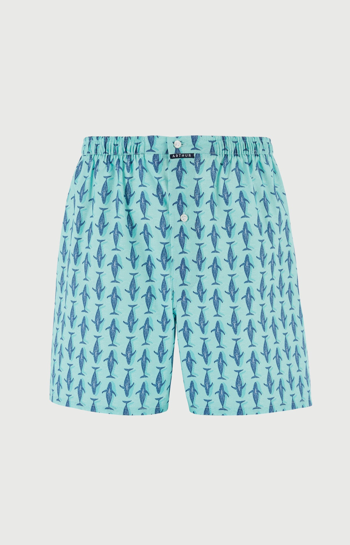 Caleçon sans suspensoir Pacifique Imprimé banc de baleines bleues 3
