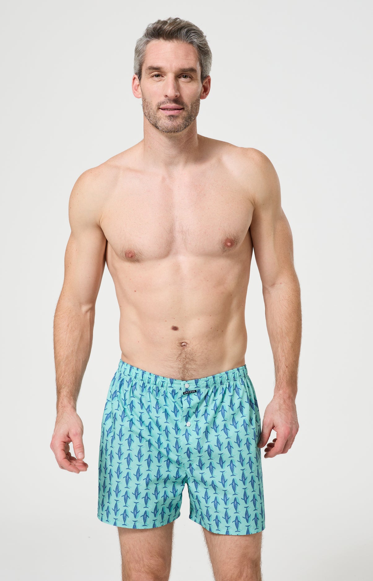 Caleçon sans suspensoir Pacifique Imprimé banc de baleines bleues 2