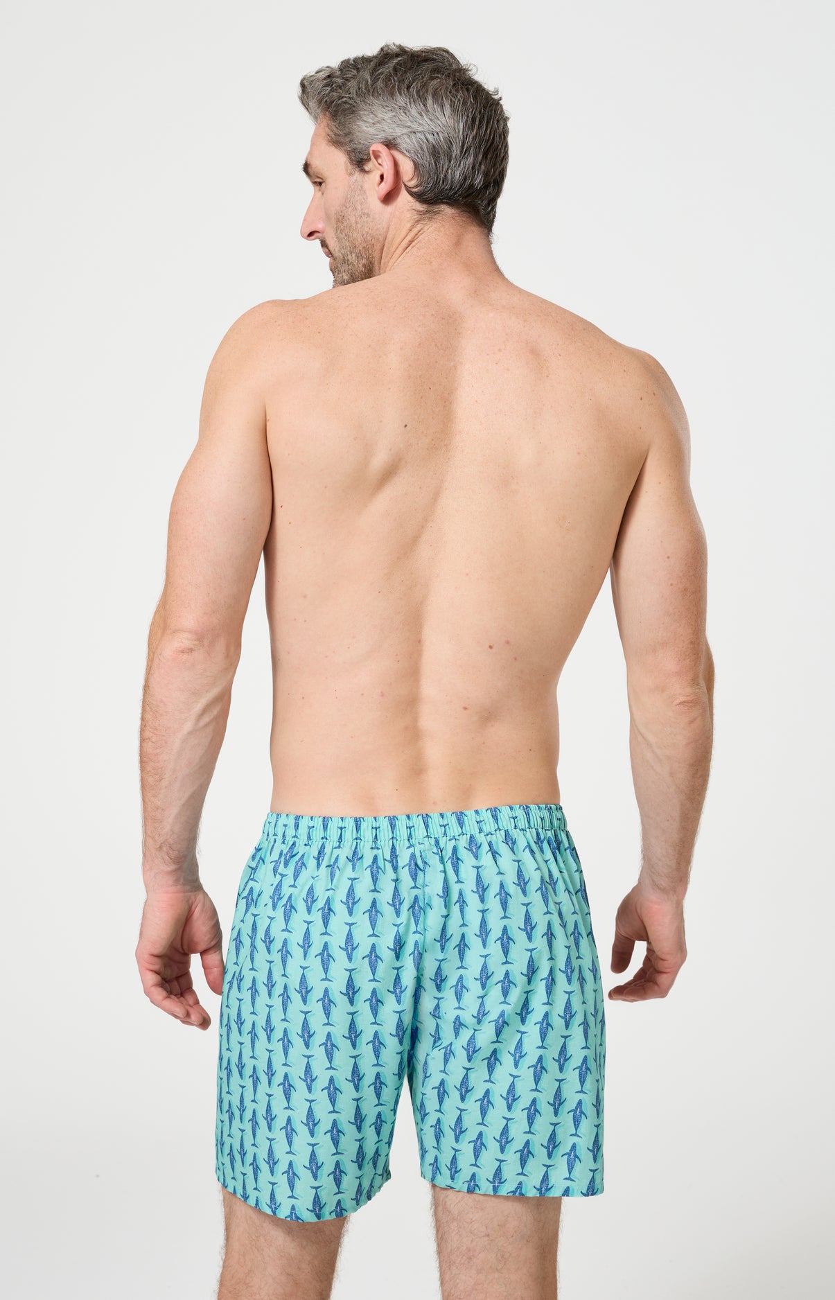 Caleçon sans suspensoir Pacifique Imprimé banc de baleines bleues 6