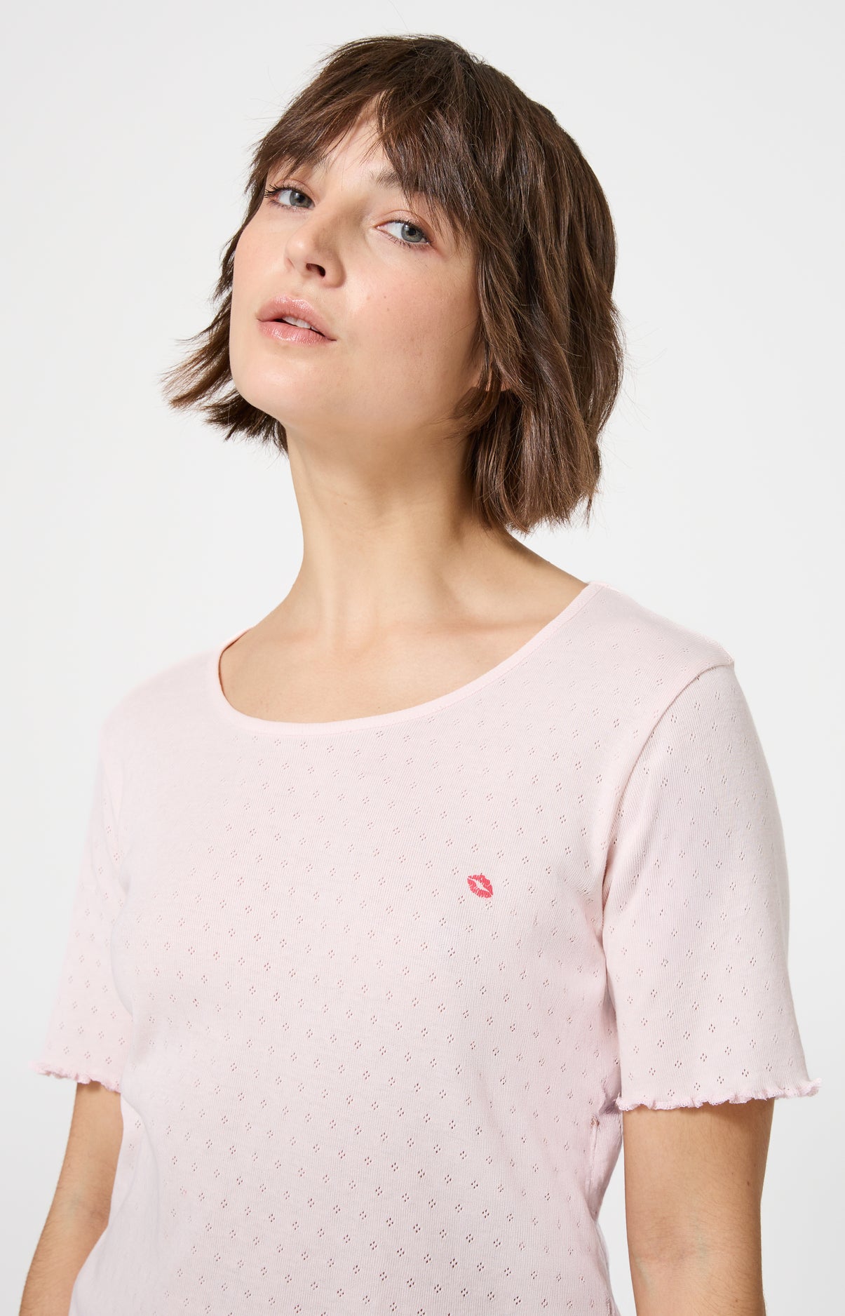 Haut Femme Kiss Manches courtes Couleur NUDE 2