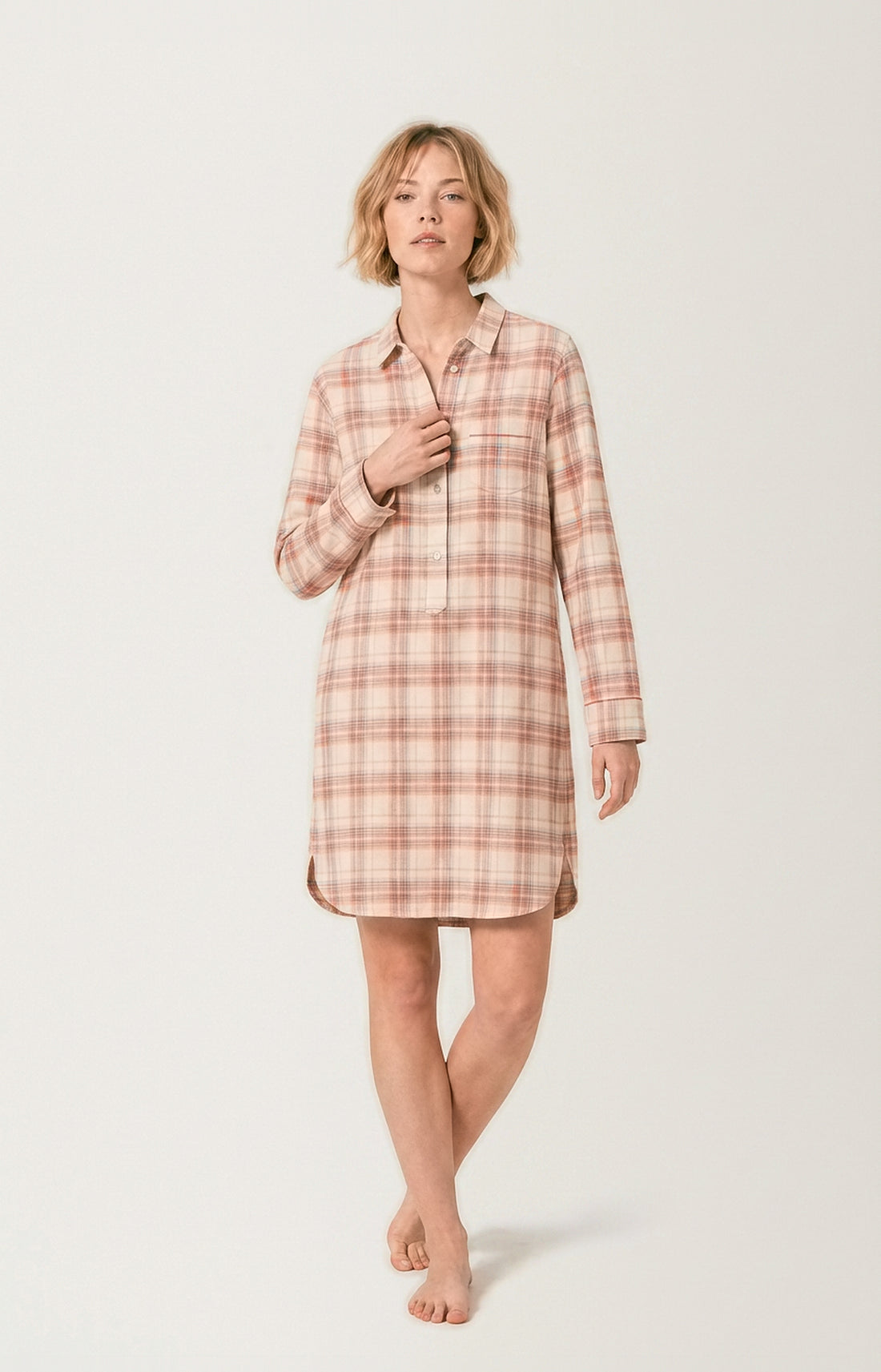 Chemise Grand-Père en flanelle de coton - Alix