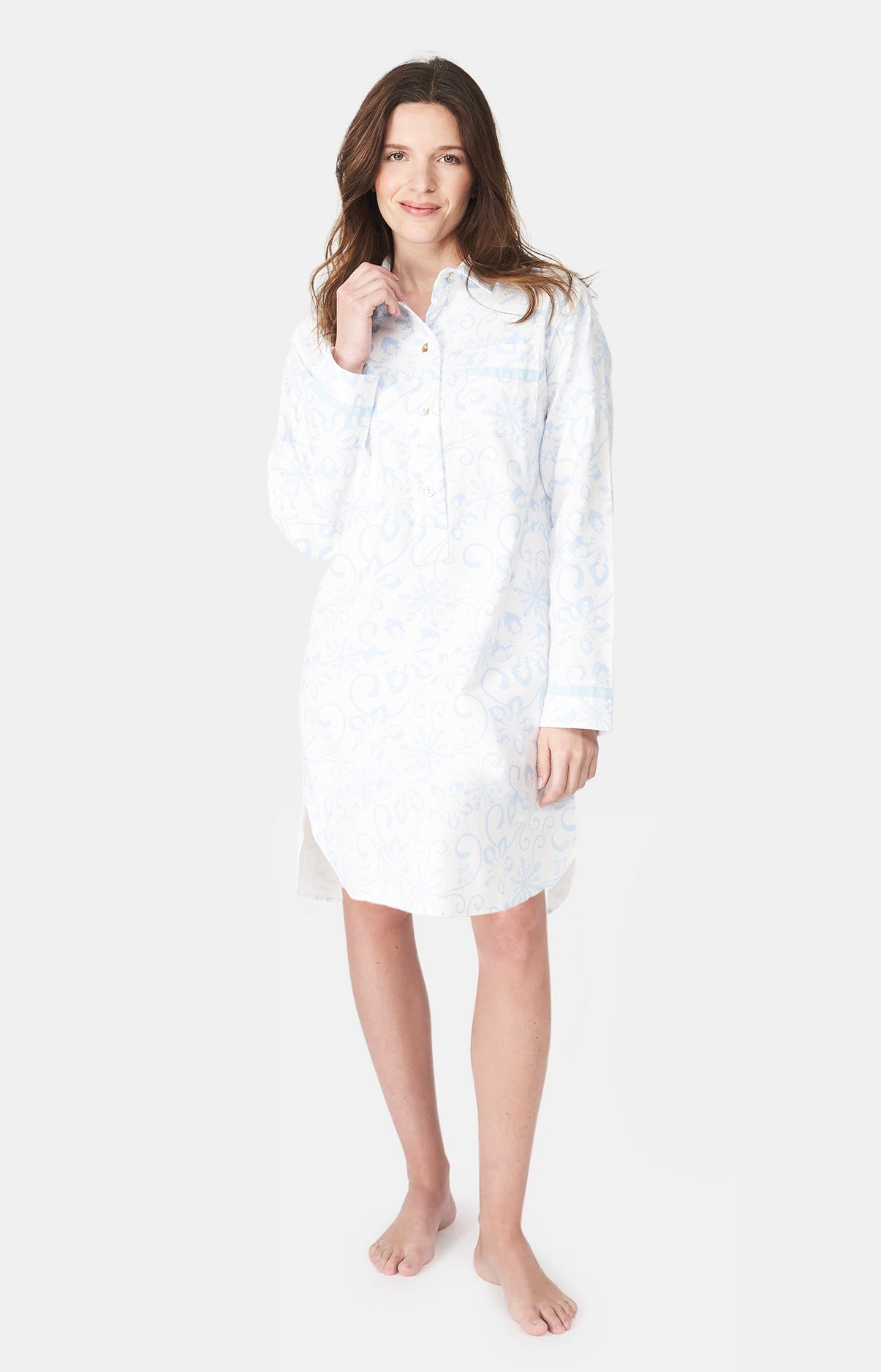 Chemise Grand-Père Femme Dreamland Blanc et Ivoire 1